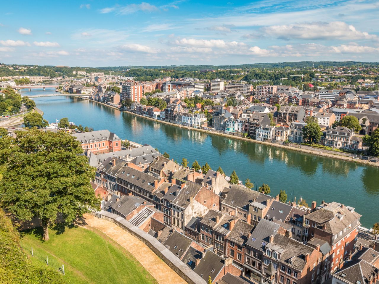 Vue de Namur et de Jambes depuis la Citadelle