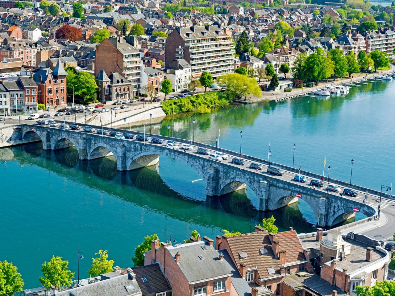 Pont de Jambes à Namur - Vue aérienne